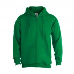 Sweatshirt mit Kapuze 280 g/m2 Werbeartikel Farbe grün Vorderansicht