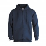 Sweatshirt mit Kapuze 280 g/m2 Werbeartikel Farbe marineblau Vorderansicht