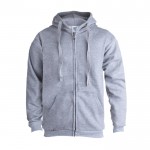 Sweatshirt mit Kapuze 280 g/m2 Werbeartikel Farbe grau Vorderansicht