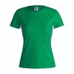 T-Shirts aus Baumwolle für Frauen Werbemittel Farbe grün Vorderansicht
