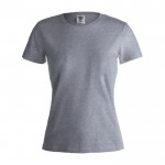 T-Shirts aus Baumwolle für Frauen Werbemittel Farbe grau Vorderansicht