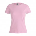 T-Shirts aus Baumwolle für Frauen Werbemittel Farbe rosa Vorderansicht