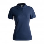 Bedruckbare Damen-Polohemden aus Baumwolle 180 g/m2 Farbe marineblau Vorderansicht