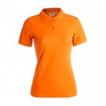 Bedruckbare Damen-Polohemden aus Baumwolle 180 g/m2 Farbe orange Vorderansicht