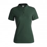 Bedruckbare Damen-Polohemden aus Baumwolle 180 g/m2 Farbe dunkelgrün Vorderansicht