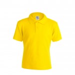 T-Shirts für Kinder aus Baumwolle 180 g/m2 Werbegeschenk Farbe gelb Vorderansicht