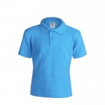 T-Shirts für Kinder aus Baumwolle 180 g/m2 Werbegeschenk Farbe hellblau Vorderansicht