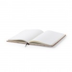 Bedruckbare Notizbücher mit Korkeinband Farbe braun zweite Ansicht