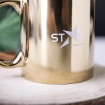Tassen als Werbegeschenk  in Metallic-Ausführung Farbe gold dritte Detailbild