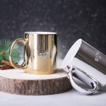 Tassen als Werbegeschenk  in Metallic-Ausführung Farbe gold vierte Detailbild