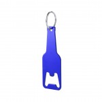 Schlüsselanhänger mit Öffner in Form einer Flasche Farbe blau