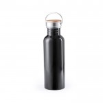 Glänzende Flasche im Retro-Stil Farbe schwarz erste Ansicht