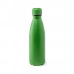 Große bedruckte Trinkflasche aus Edelstahl Farbe grün erste Ansicht
