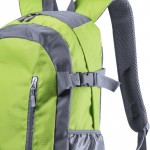 Technischer Rucksack aus Polyester und Ripstop Farbe hellgrün dritte Ansicht
