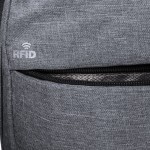 Rucksack mit RFID-Schutz Farbe grau dritte Ansicht