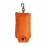 Faltbare Einkaufstasche aus 190T Polyester mit Karabiner farbe orange erste Ansicht