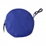 Faltbare Einkaufstasche aus 190T Polyester mit Haken farbe blau zweite Ansicht