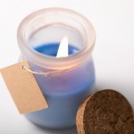 Bedruckbare Kerze im Glastopf Farbe blau dritte Ansicht