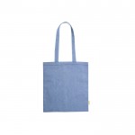 Öko-Tasche aus recycelter Baumwolle 120 g/m2 Farbe blau erste Ansicht