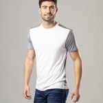 Sublimiertes technisches T-Shirt 135 g/m2 Farbe weiß dritte Vorderansicht