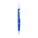 Kugelschreiber mit Zerstäuber und Logo Farbe blau erste Ansicht