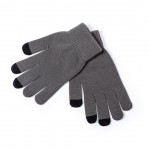 Antibakterielle taktile Handschuhe bedrucken, Farbe grau 