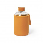 Glasflasche mit Softshellhülle Farbe orange erste Ansicht
