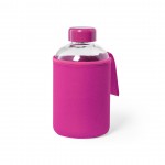 Glasflasche mit Softshellhülle Farbe pink erste Ansicht