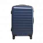 Trolley-Koffer mit Aufdruck RPET Farbe marineblau erste Ansicht