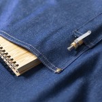 Widerstandsfähige Schürze mit mehreren Taschen Farbe jeansblau fünfte Detailbild