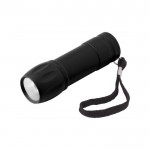 Taschenlampen mit Handschlaufe bedrucken Farbe Schwarz vierte Ansicht