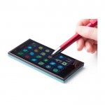 Metall-Touchpen mit Handyhalter und blauer Tinte farbe rot vierte Ansicht
