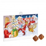 Klassischer Adventskalender mit 24 Milchschokoladen A4 farbe weiß zweite Ansicht