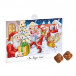 Klassischer Adventskalender mit 24 Milchschokoladen A4 farbe weiß