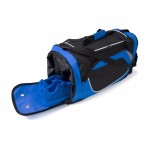 Sporttasche aus 600D-Polyester mit Schuhfach farbe blau dritte Ansicht