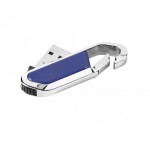USB mit Karabiner bedrucken, Farbe blau