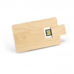 USB-Karte aus Holz, Farbe: heller Holzton