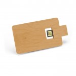 USB-Karte aus Holz bedrucken, Farbe: dunkler Holzton