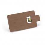 USB-Karte aus Holz bedrucken, Farbe: Mahagoni