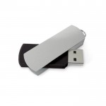 Drehbarer USB-Stick aus Metall als Werbeartikel, Farbe schwarz