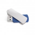 Drehbarer USB-Stick aus Metall als Werbeartikel, Farbe blau