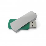 Drehbarer USB-Stick aus Metall als Werbeartikel, Farbe grün