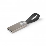 USB-Stick aus Metall mit Silikonband, Farbe Silber