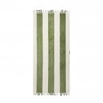 Strandhandtuch aus Baumwolle 450 gr, 80 cm x 180 cm, als Werbegeschenk, Farbe Dunkelgrün