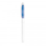 Kugelschreiber mit transparentem und farbigem Deckel Farbe köngisblau