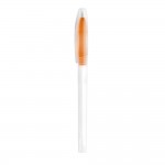 Kugelschreiber mit transparentem und farbigem Deckel Farbe orange