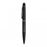Kugelschreiber mit Touchpens, mit Logo bedruckt Farbe schwarz Ansicht mit Logo 1