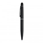 Kugelschreiber mit Touchpens, mit Logo bedruckt Farbe schwarz