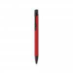 Kugelschreiber aus Aluminium mit farbigem Gehäuse Farbe rot dritte Ansicht