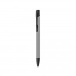 Kugelschreiber aus Aluminium mit farbigem Gehäuse Farbe grau dritte Ansicht